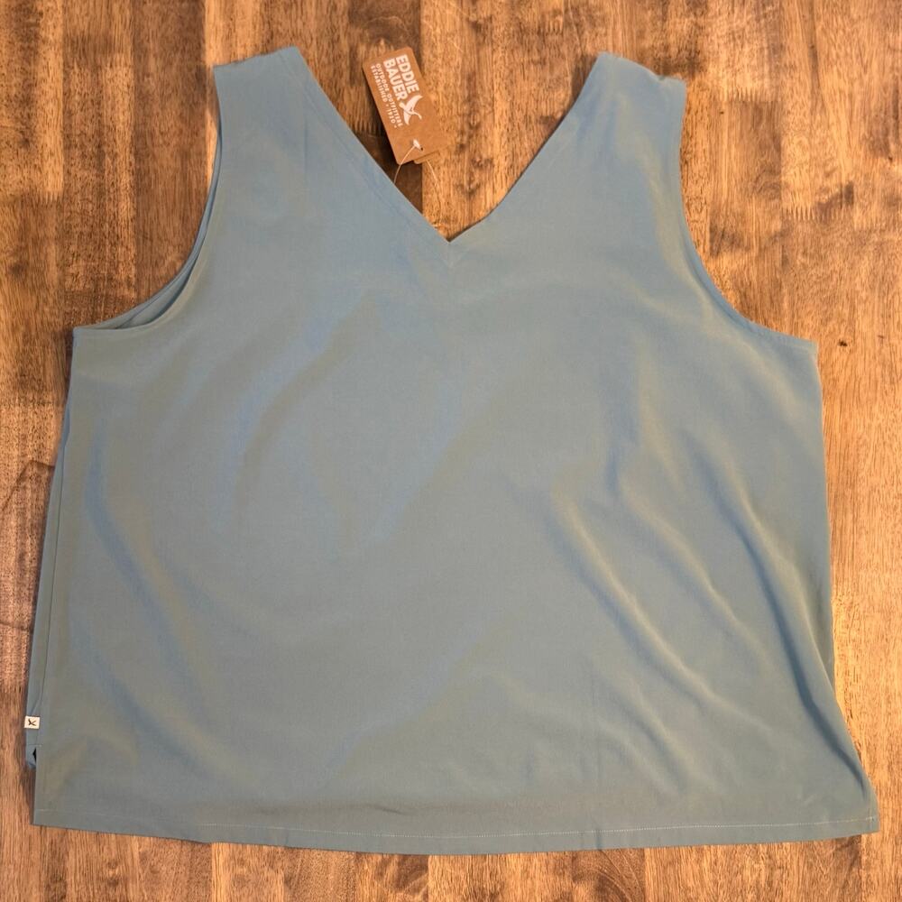 Eddie Bauer Departure 2.0 Tank V Neck UPF 50+ Hiking Dusty Loden Women’s XXL - Picture 10 of 10